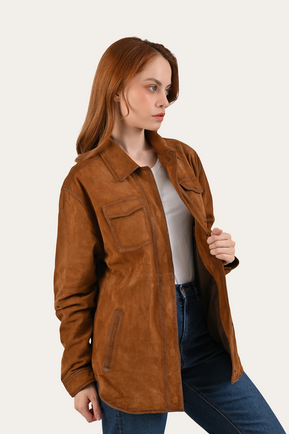 Light Brown Avett Overshirt Jacket | Frye Light Brown