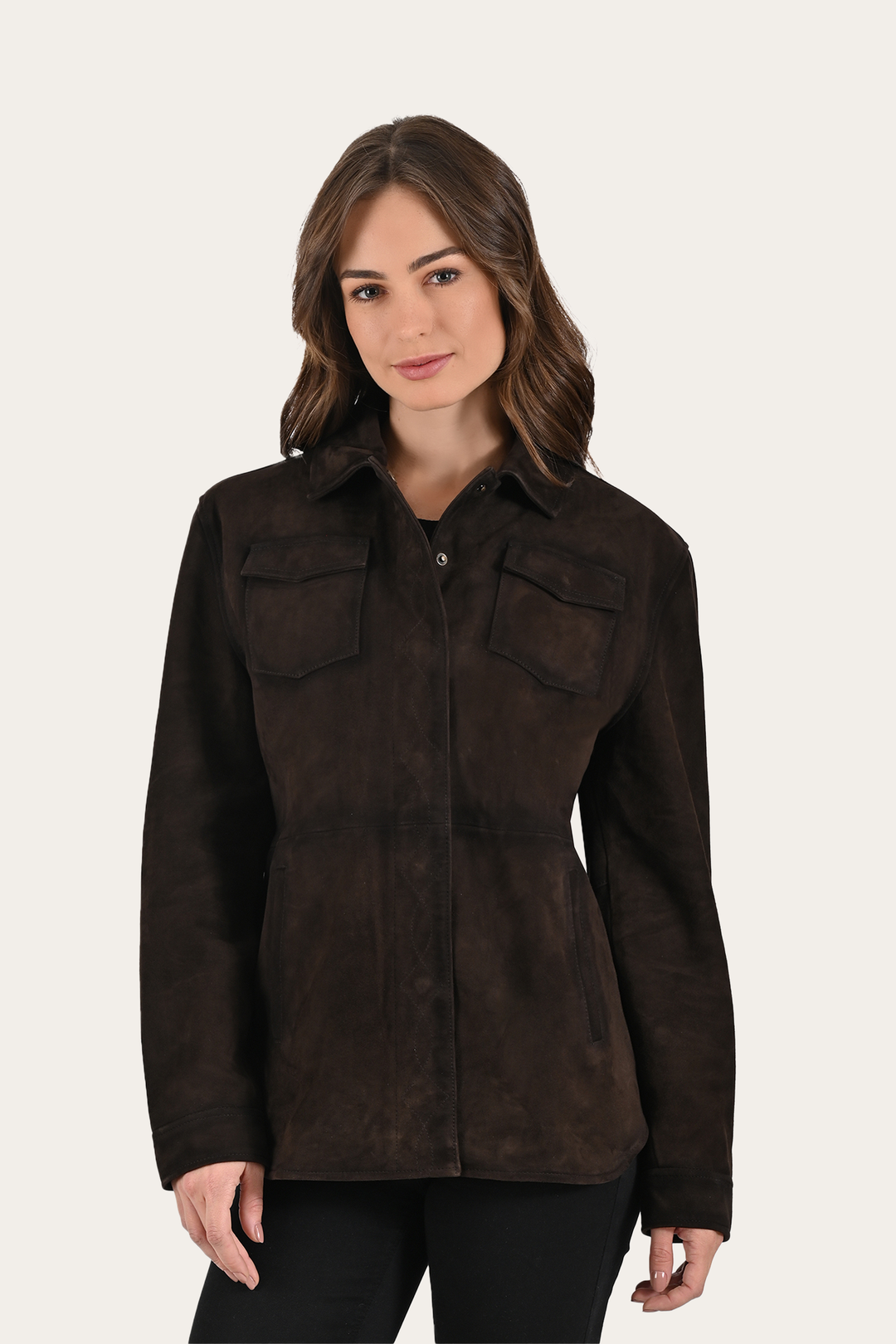 Dark Brown Avett Overshirt Jacket | Frye Dark Brown