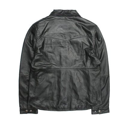 Women’s Black Obadiah Leather Shacket | Frye Black
