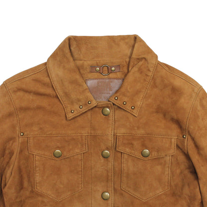 Women’s Medium Brown Nash Fringed Suede Trucker Jacket | Frye Medium Brown