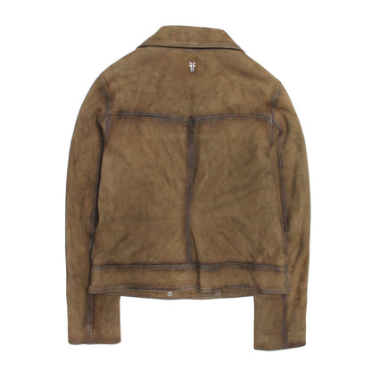 Women’s Dark Taupe Oakley Vintage Suede Biker Jacket | Frye Dark taupe