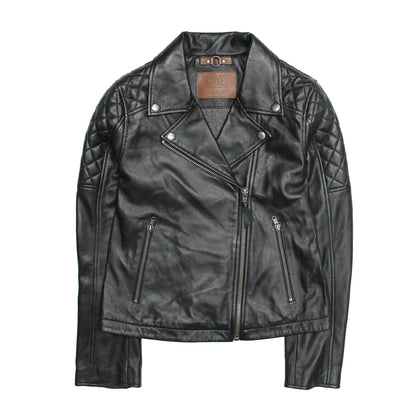 Women’s Black Oklahoma Biker Leather Jacket | Frye Black