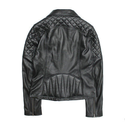 Women’s Black Oklahoma Biker Leather Jacket | Frye Black
