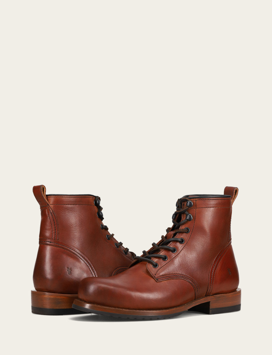 Men's Whiskey Hudson Workboot Plain Toe Boot | Frye Whiskey
