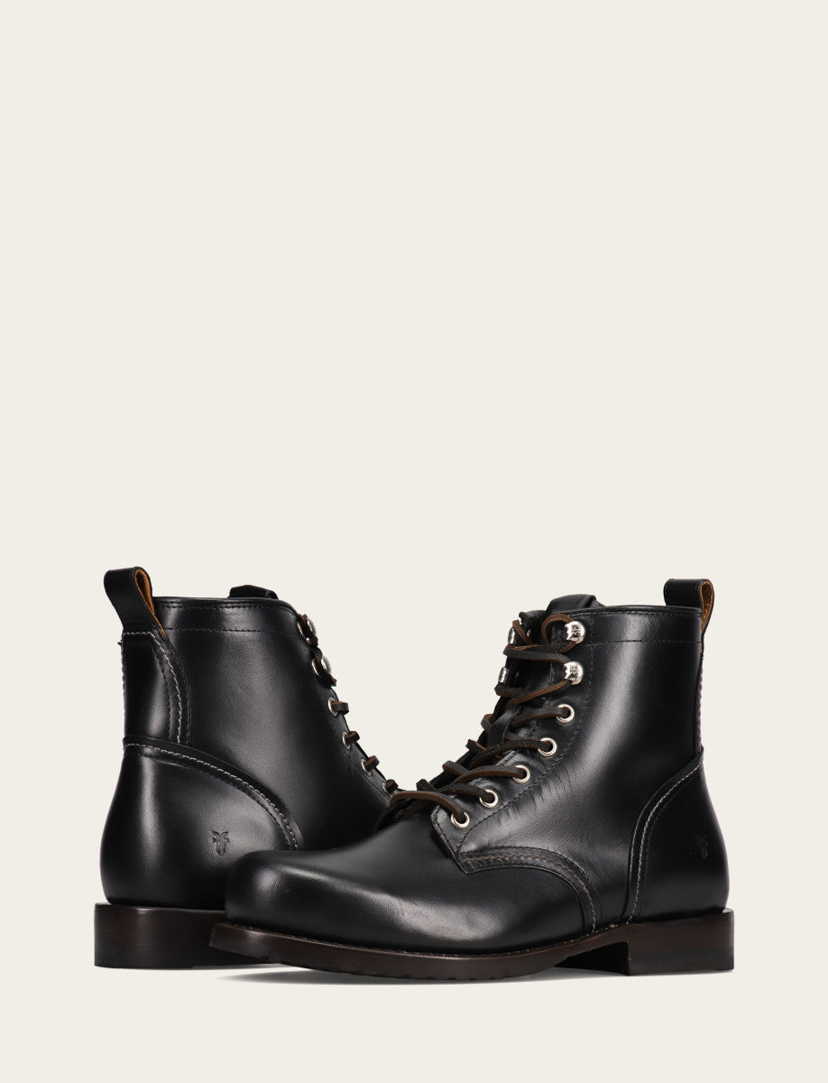 Men's Black Hudson Workboot Plain Toe | Frye Black