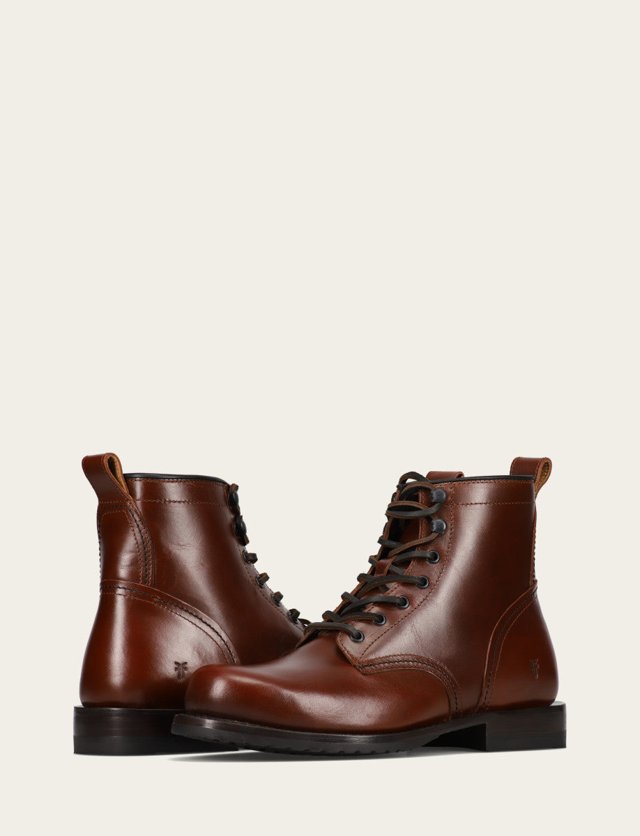 Men's Mahogany Hudson Workboot Plain Toe | Frye Mahogany