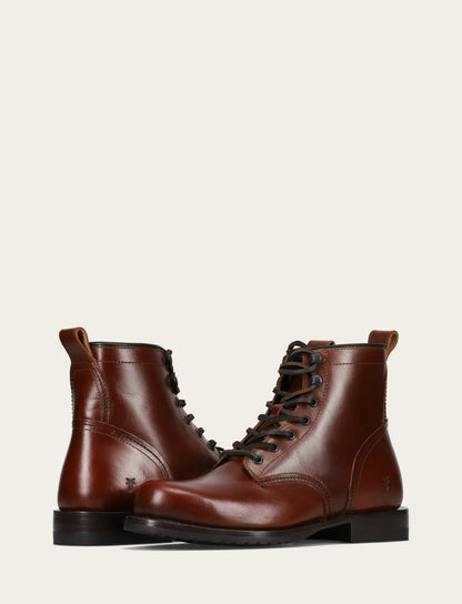 Men's Mahogany Hudson Workboot Plain Toe | Frye Mahogany