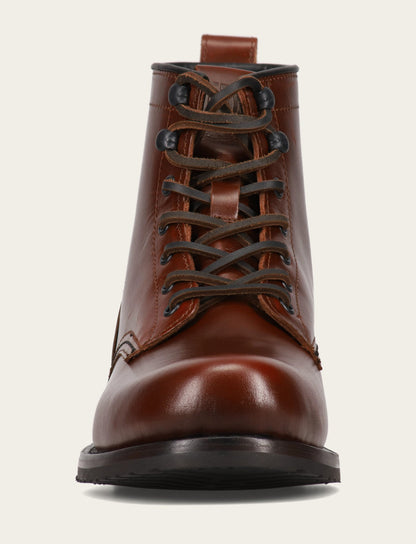 Men's Mahogany Hudson Workboot Plain Toe | Frye Mahogany