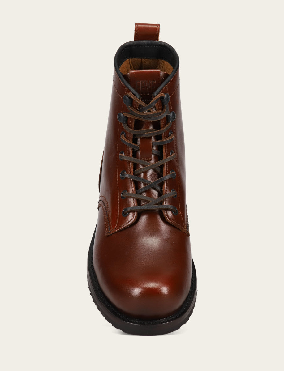 Men's Mahogany Hudson Workboot Plain Toe | Frye Mahogany