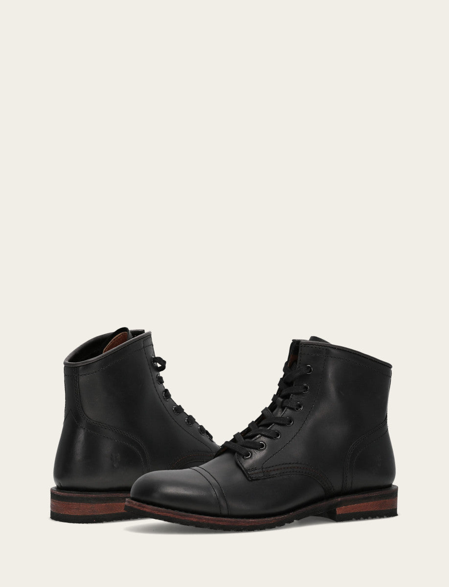 Men's Black Landon Midlace Boot | Frye Black