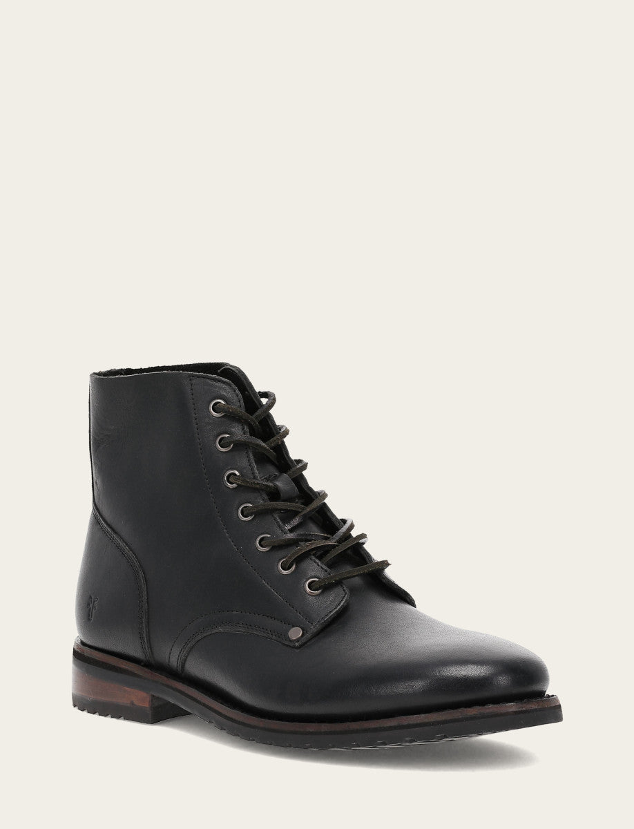 Men's Black Barrett Lace Up Boots | Frye Black