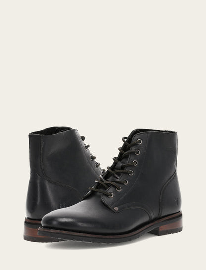 Men's Black Barrett Lace Up Boots | Frye Black