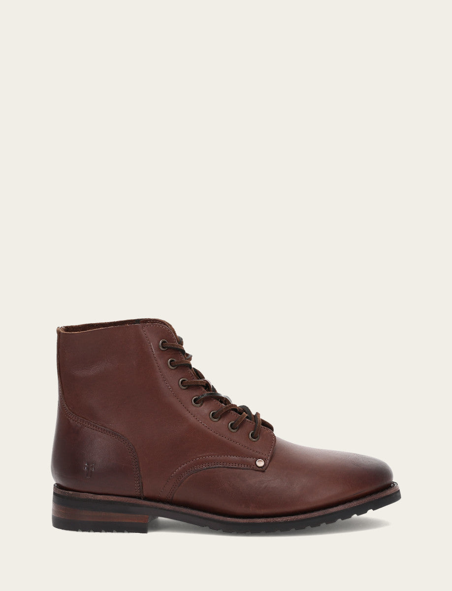 Men's Cognac Barrett Lace Up Boots | Frye Cognac