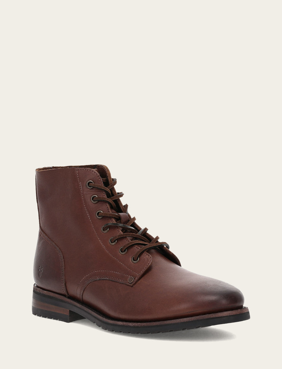 Men's Cognac Barrett Lace Up Boots | Frye Cognac
