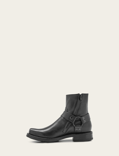 Men's Black Conway Harness Moto Boot | Frye Black