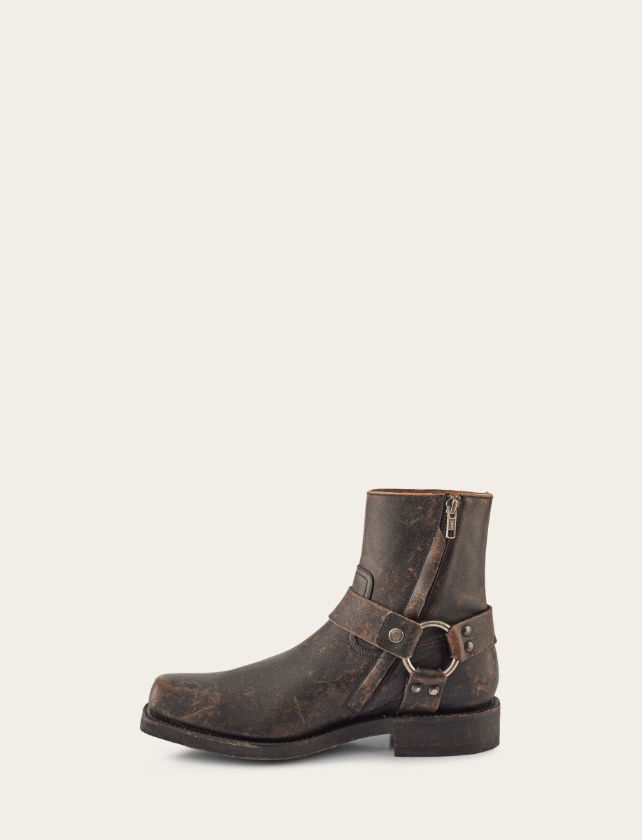 Men's Antiqued Black Conway Harness Moto Boots | Frye Antiqued Black