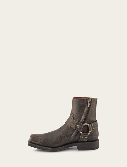 Men's Antiqued Black Conway Harness Moto Boots | Frye Antiqued Black