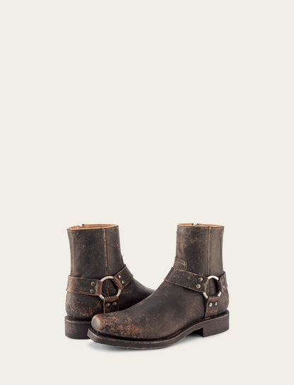 Men's Antiqued Black Conway Harness Moto Boots | Frye Antiqued Black