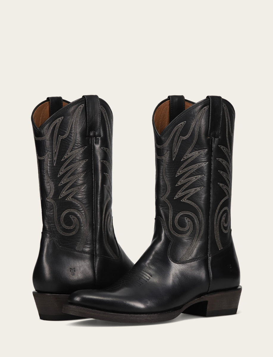Men's Black Grady Vintage Stitch Western Boots | Frye Black