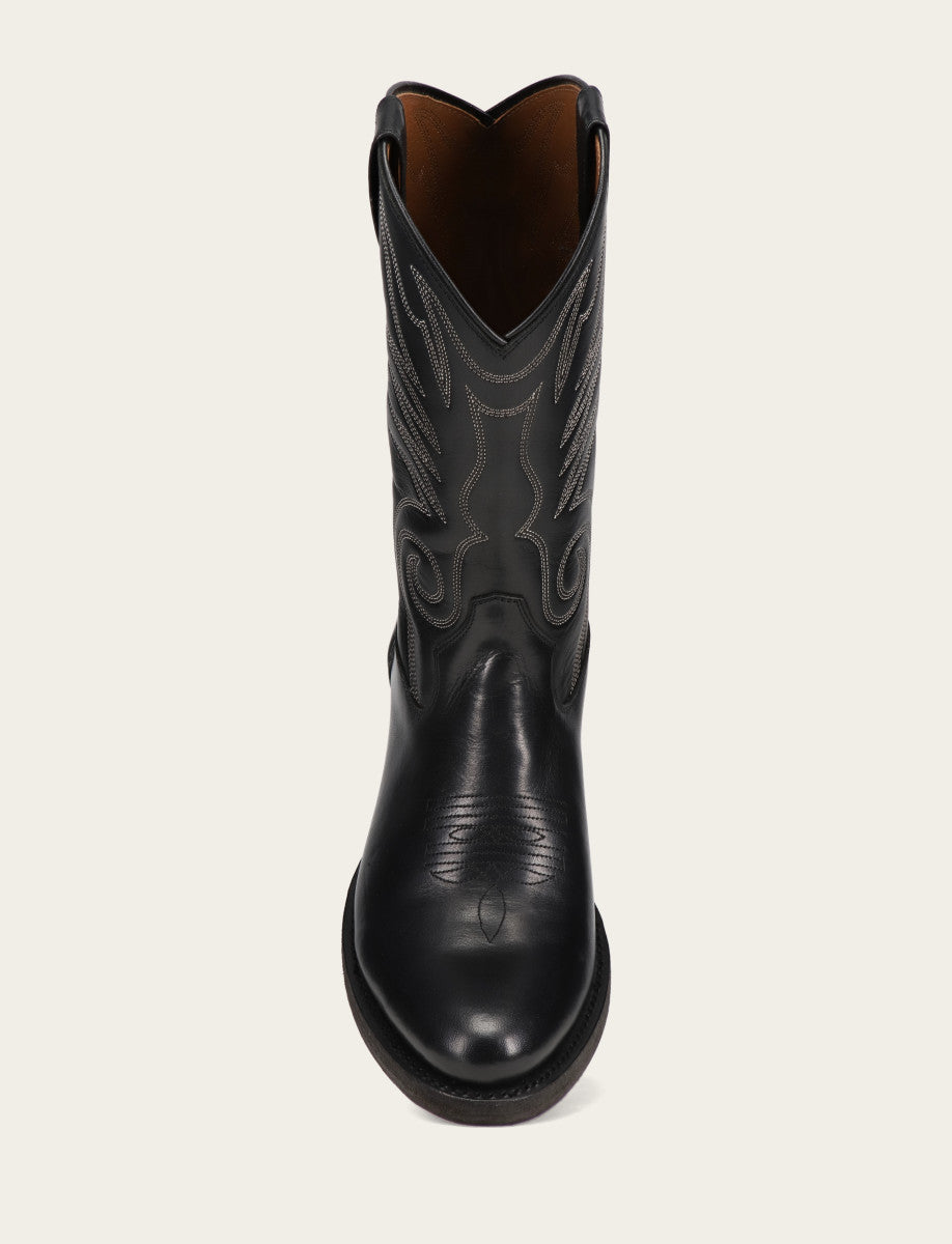 Men's Black Grady Vintage Stitch Western Boots | Frye Black