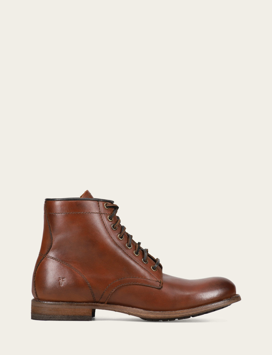 Men's Cognac Tyler Flex Lace Up Boots | Frye Cognac