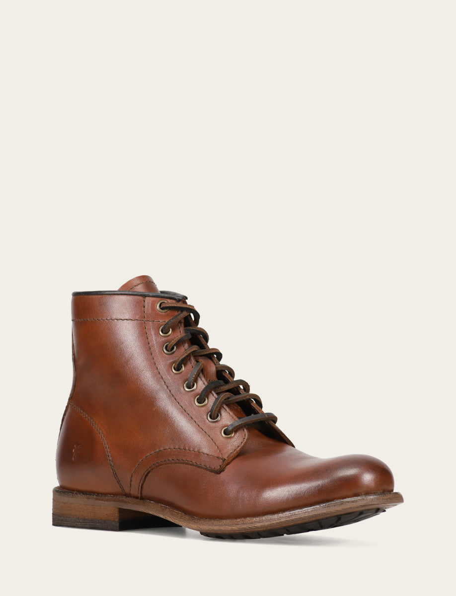 Men's Cognac Tyler Flex Lace Up Boots | Frye Cognac
