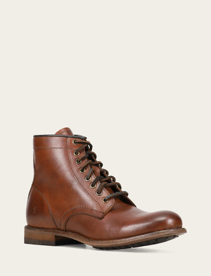Men's Cognac Tyler Flex Lace Up Boots | Frye Cognac