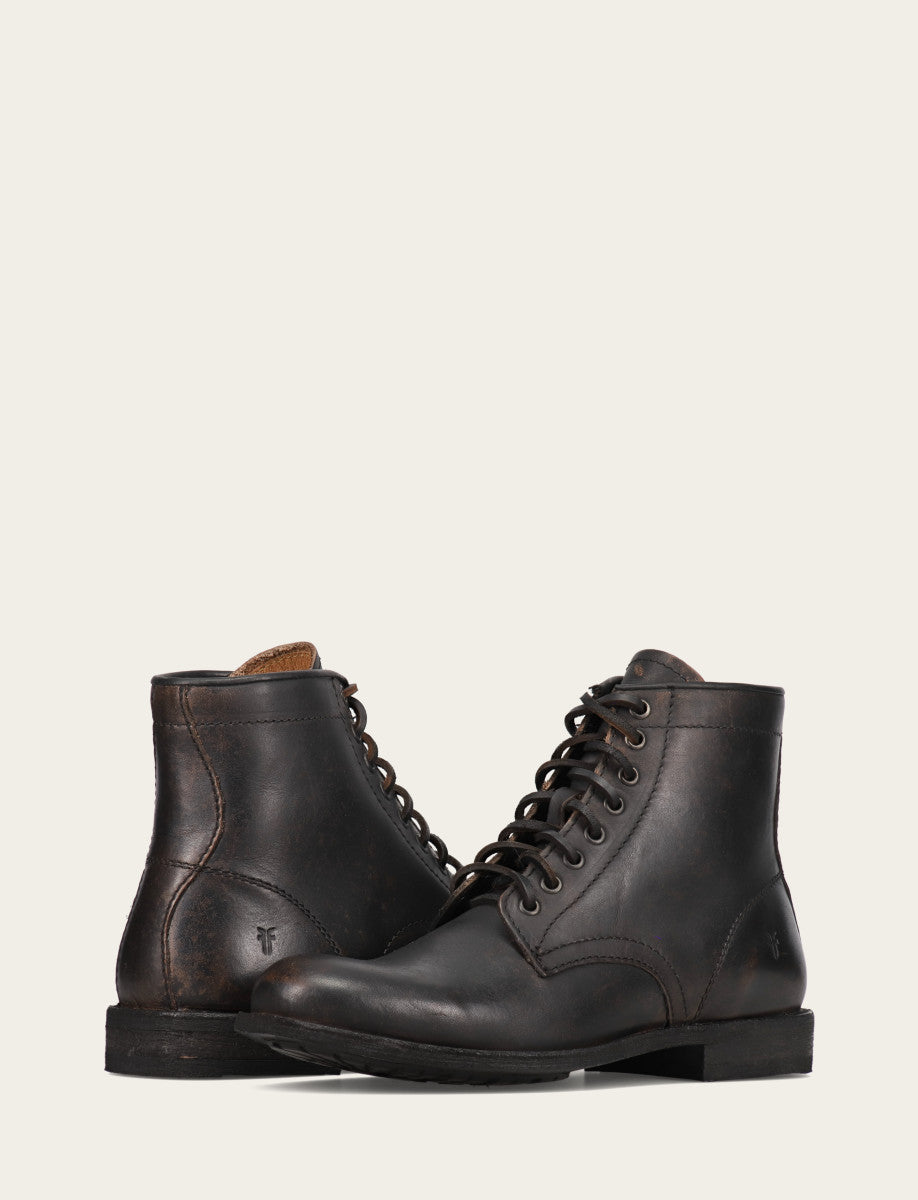 Men's Antiqued Black Tyler Flex Lace Up Boots | Frye Antiqued Black