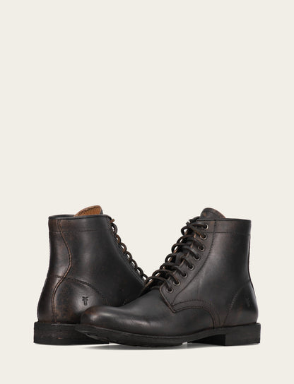 Men's Antiqued Black Tyler Flex Lace Up Boots | Frye Antiqued Black