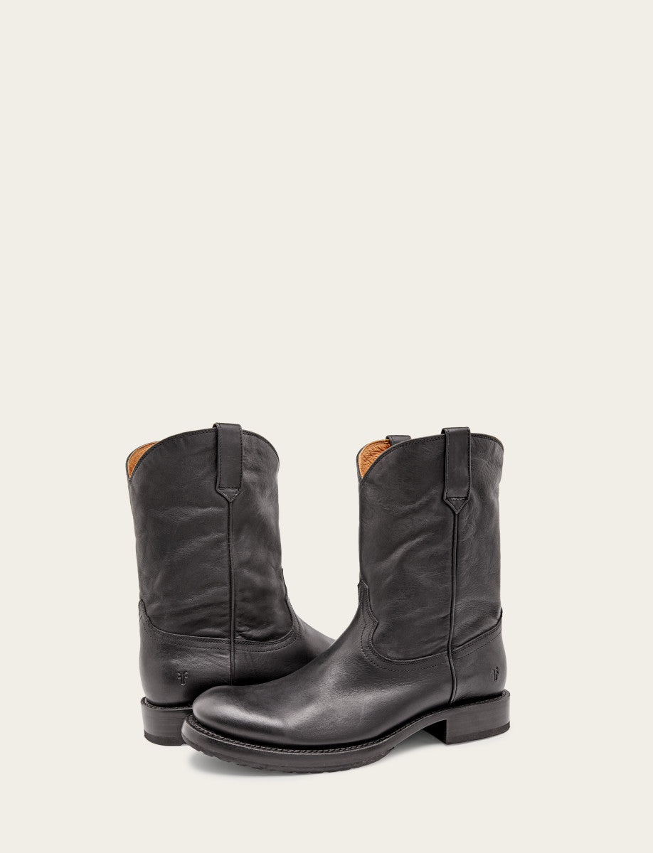 Men's Black Duke Roper Boots | Frye Black