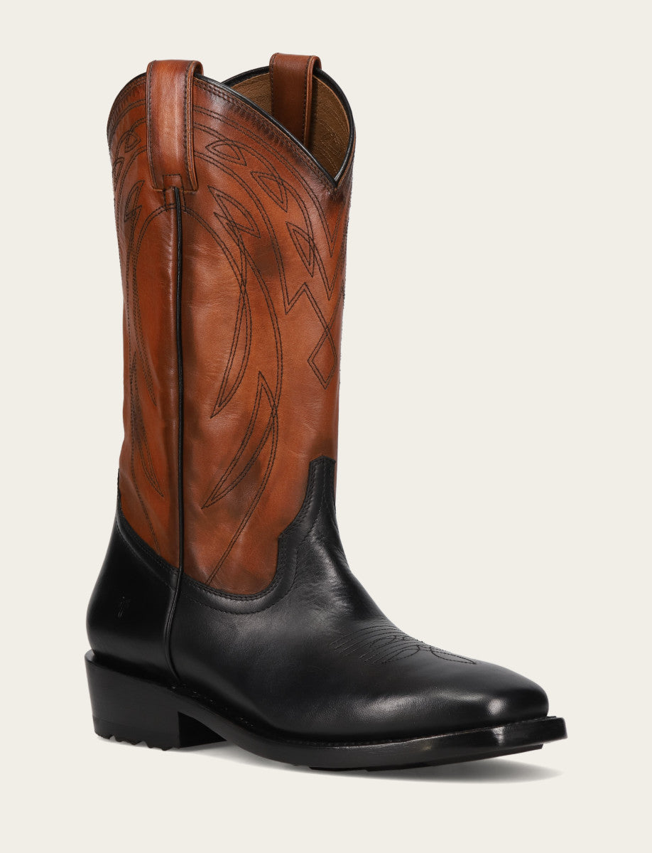 Men's Black Nash Deco Stitch Pull On Boots | Frye Black
