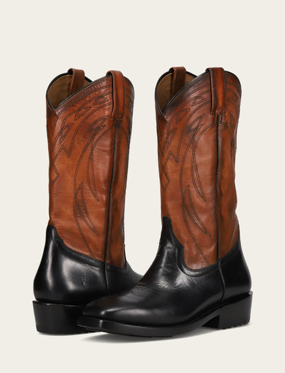 Men's Black Nash Deco Stitch Pull On Boots | Frye Black