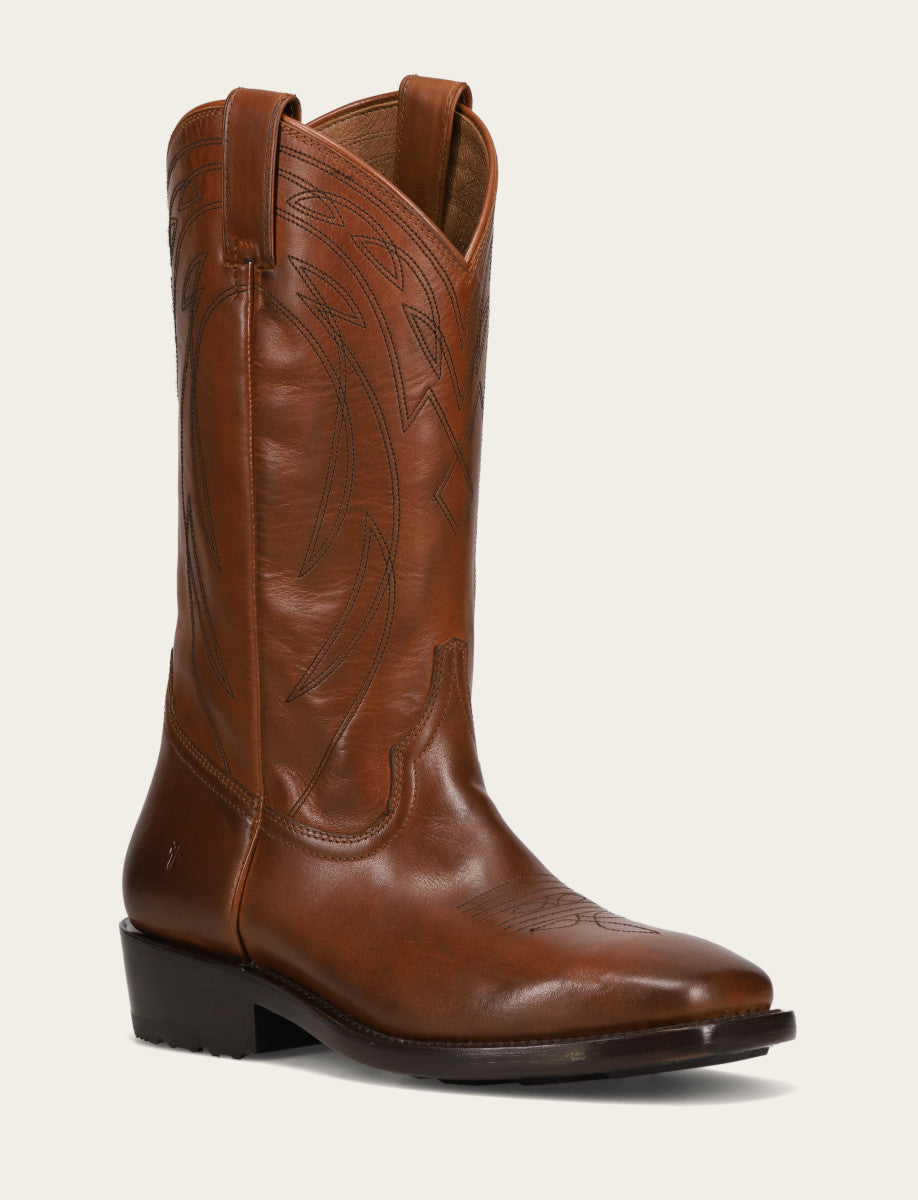 Men's Caramel Nash Deco Stitch Pull On Boots | Frye Caramel