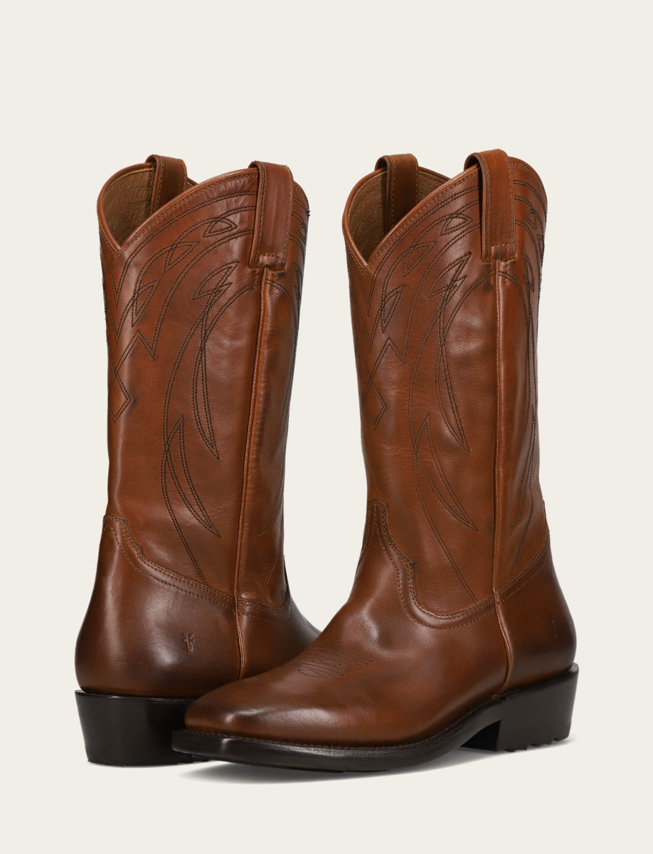 Men's Caramel Nash Deco Stitch Pull On Boots | Frye Caramel