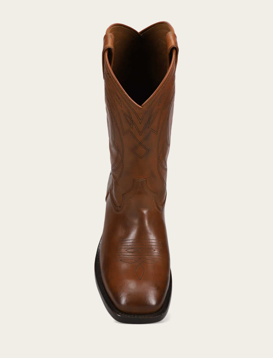 Men's Caramel Nash Deco Stitch Pull On Boots | Frye Caramel