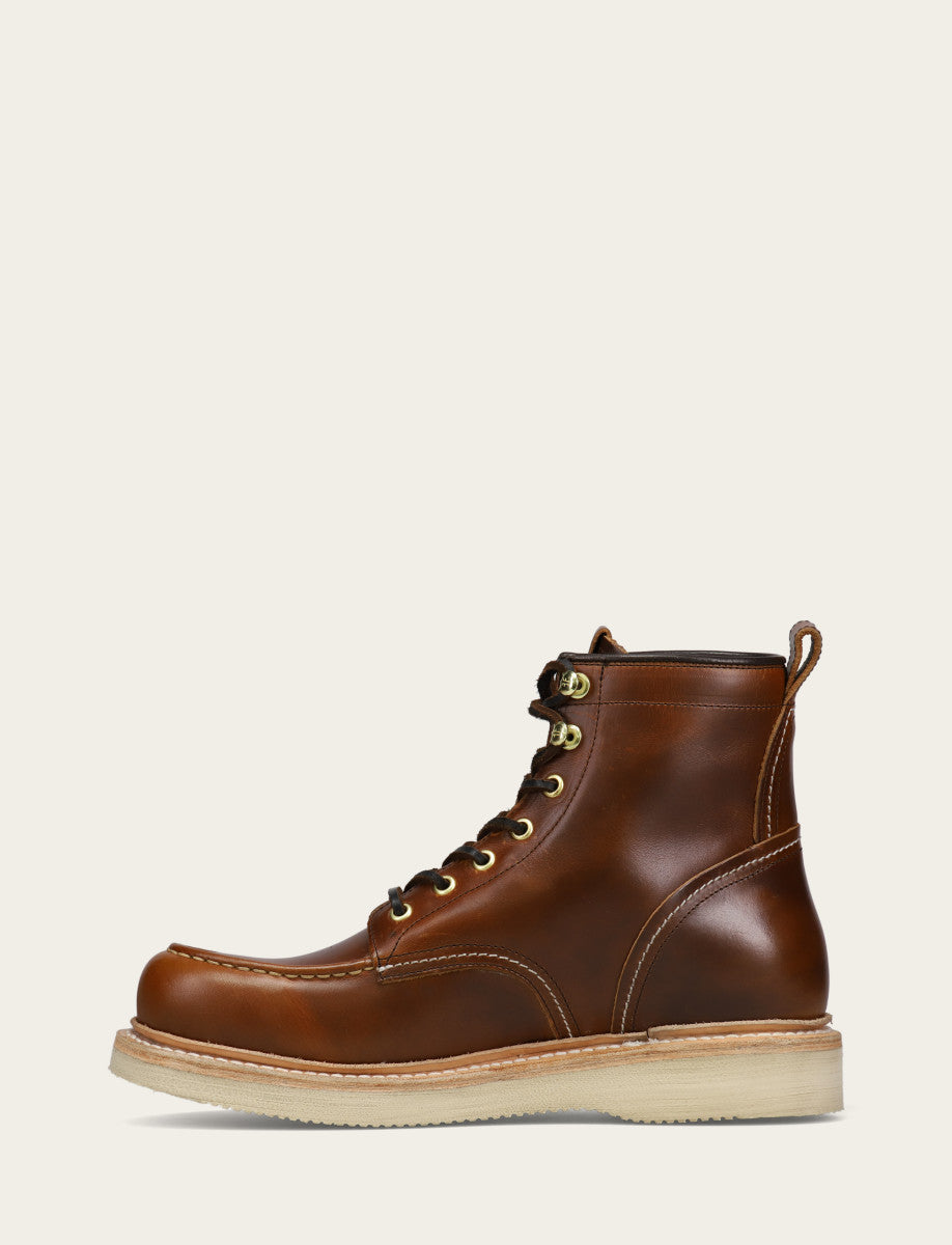 Men's Saddle Hudson Workboot Wedge Lace Ups | Frye Saddle