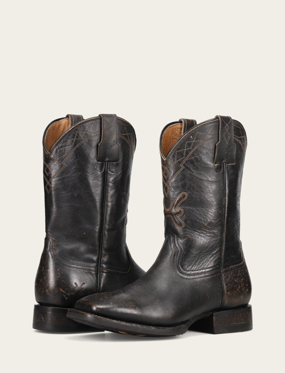 Men's Black Hauser Logo Stitch Boots | Frye Black