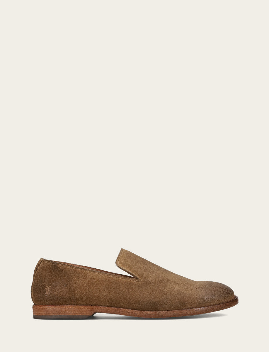 Men's Ash Waxed Suede Chris Venetian Loafers | Frye Ash Waxed Suede
