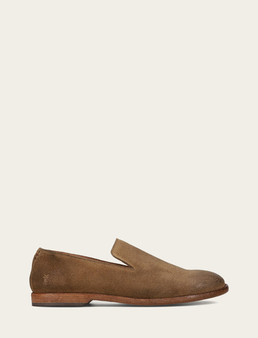 Men's Ash Waxed Suede Chris Venetian Loafers | Frye Ash Waxed Suede