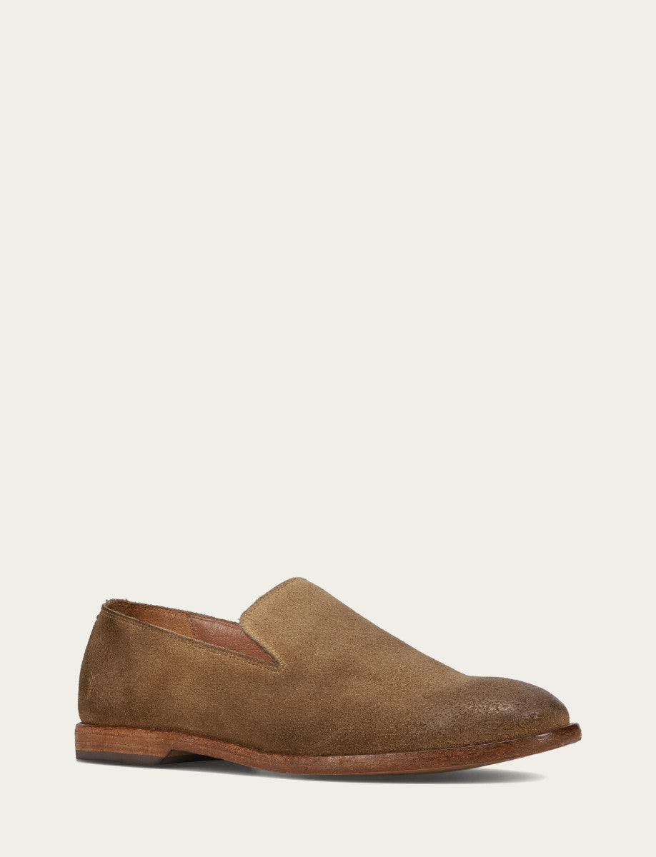 Men's Ash Waxed Suede Chris Venetian Loafers | Frye Ash Waxed Suede