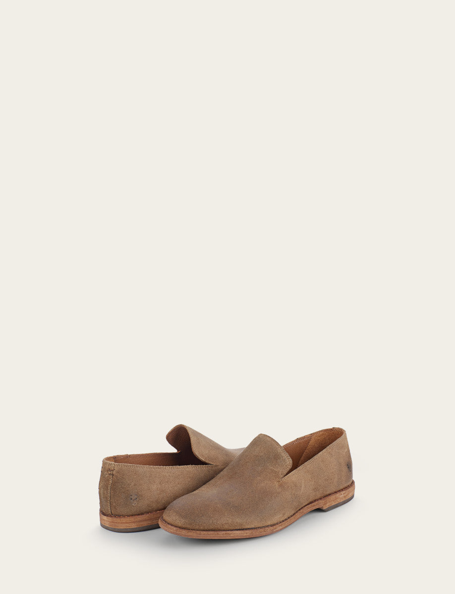 Men's Ash Waxed Suede Chris Venetian Loafers | Frye Ash Waxed Suede