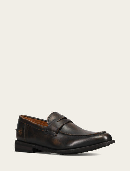 Men's Brown Brush Off Tyler Flex Penny Loafer | Frye Brown Brush Off