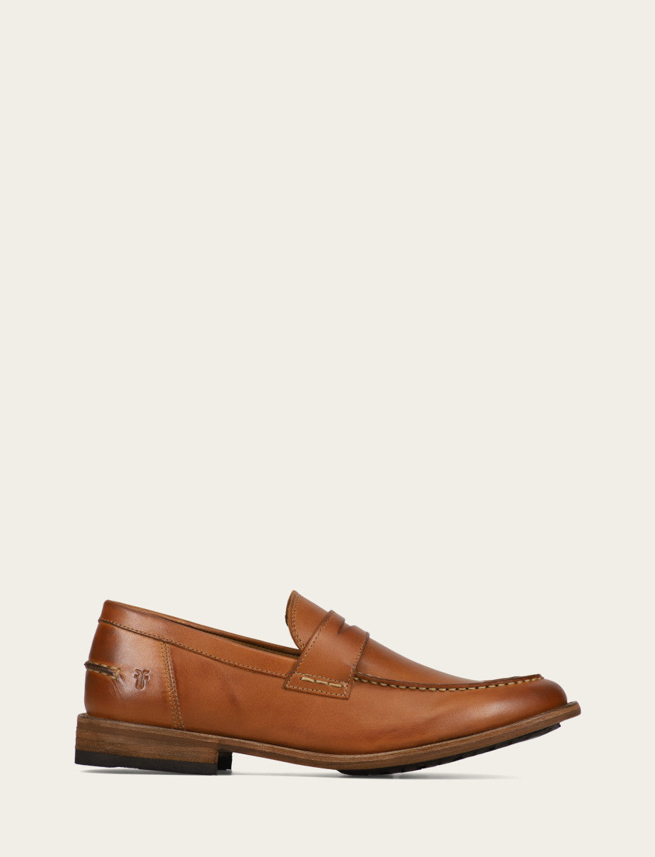 Men's Caramel Tyler Flex Penny Loafers | Frye Caramel
