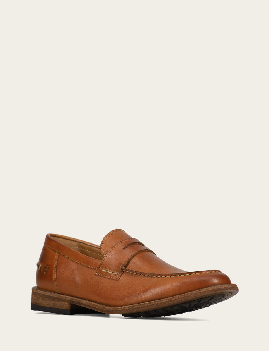 Men's Caramel Tyler Flex Penny Loafers | Frye Caramel