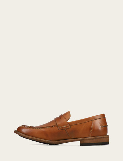 Men's Caramel Tyler Flex Penny Loafers | Frye Caramel