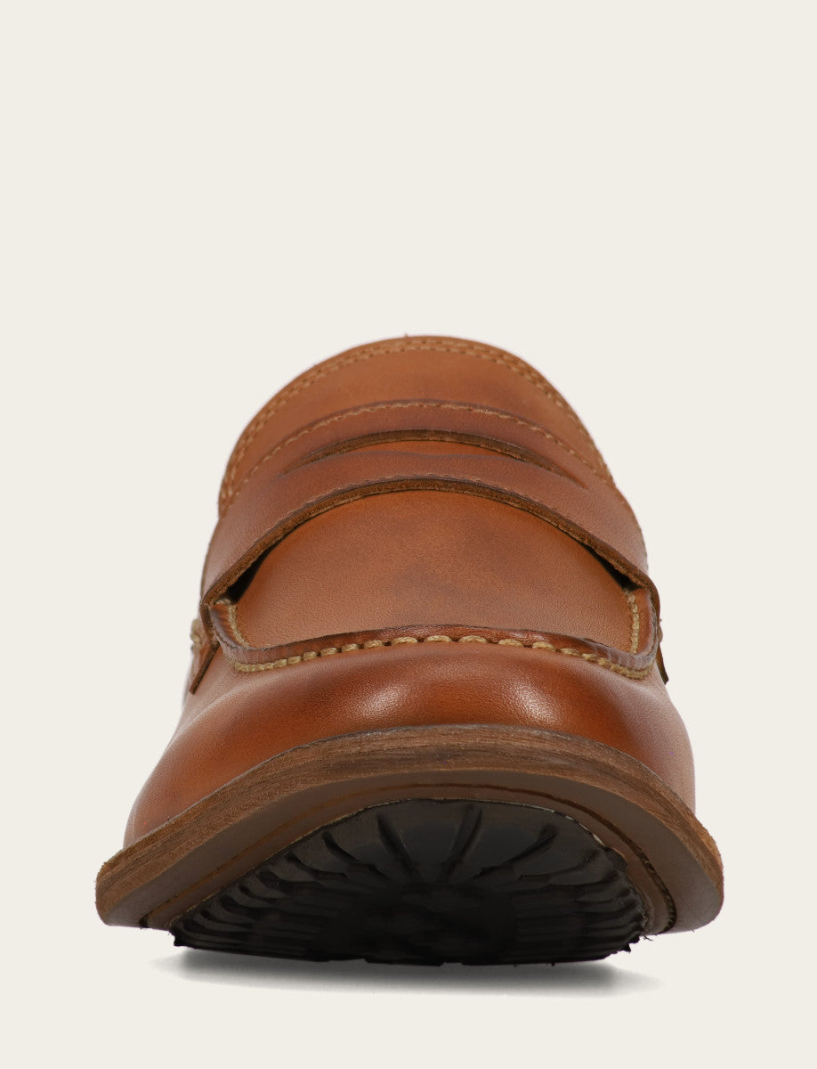 Men's Caramel Tyler Flex Penny Loafers | Frye Caramel