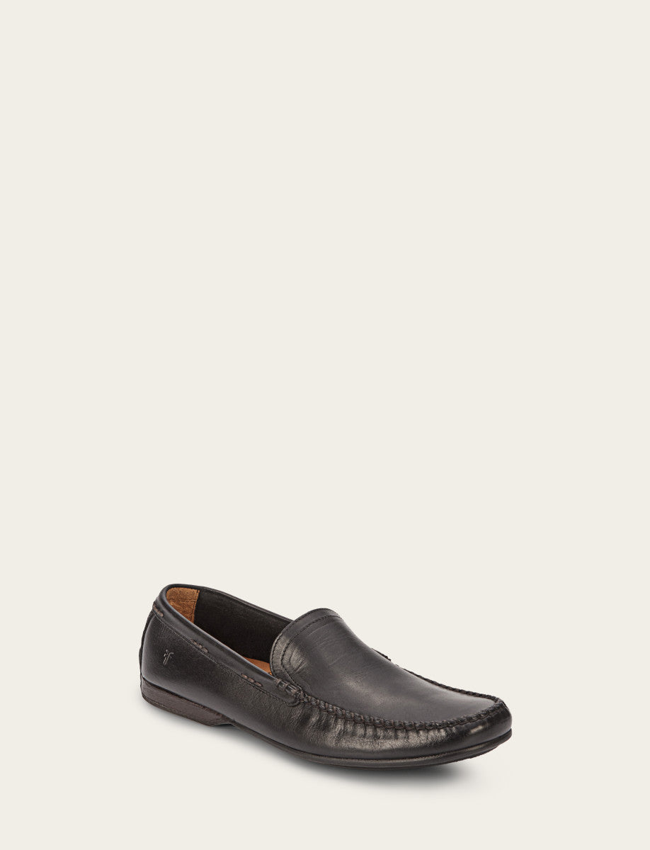 Men's Black Lewis Venetian Loafers | Frye Black