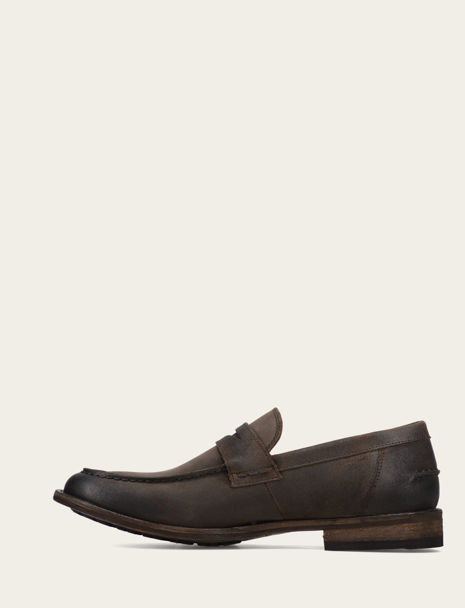 Men's Chocolate Tyler Flex Penny Loafers | Frye Chocolate