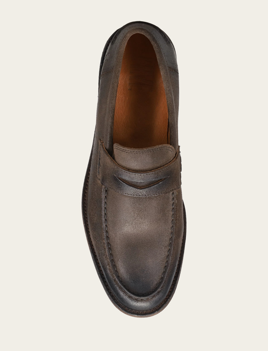 Men's Chocolate Tyler Flex Penny Loafers | Frye Chocolate