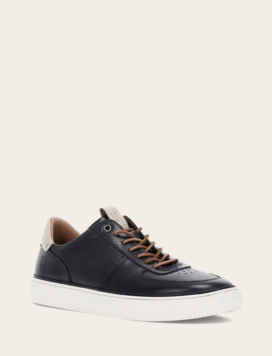 Men's Black Astor Low Lace Court Sneakers | Frye Black